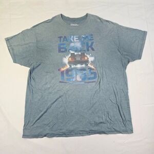 Back to the Future Take Me Back 1985 Graphic Tee Men's 2XL Blue Short Sleeve